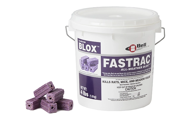 Pail of FASTRAC with bait