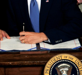 President Barack Obama signs the health insurance reform bill in the East Room of the White House, on March 23, 2010. (Official White House Photo by Chuck Kennedy)