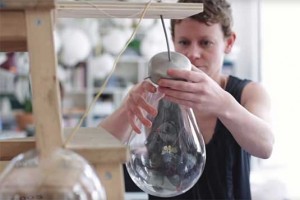 Katharina Mischer of mischer'traxler working on Curiosity Cloud. Photo courtesy of Youtube. 