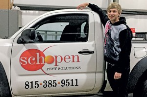 Trey Schopen’s name was carefully chosen after much debate, just like the name of his father’s pest management company. Photo: Pete schopen