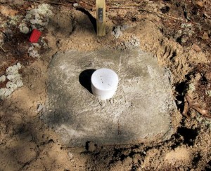 Figure 4. A freshly completed concrete slab plot. Photo: USFS