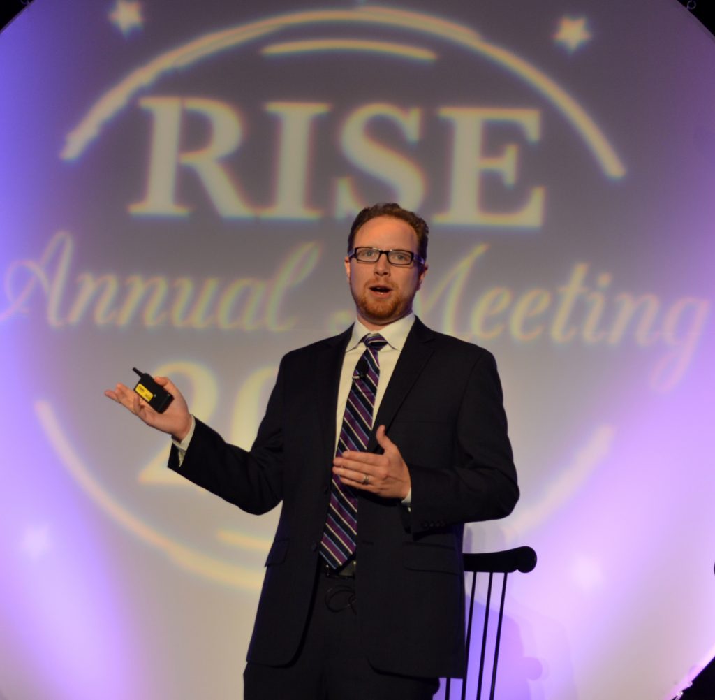 David Wasserman, editor of The Cook Political Report, warned RISE members to curb their governmental expectations the next four years due to the country's polarized political parties.