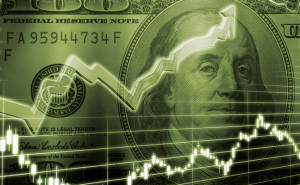 Stock line over dollar bill. Illustration: ©iStock.com/AUDINDesign