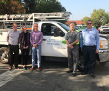 From left are Kemp Anderson, Terminix's Allison LaRoche, A-Pro co-founders Chuck Payton and Bill Cress, and Terminix's Jason Wing. PHOTO: KEMP ANDERSON