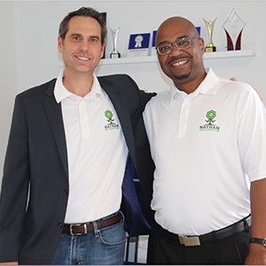 Shae Hoyle (right) with Natran President and CEO Gordan Doran. PHOTO: NATRAN GREEN PEST CONTROL