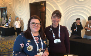 Kylli Paavola (left) and Katie Swift both with Liphatech attending the Welcome Reception at the 2019 CropLife America and RISE Regulatory Conference. PHOTO: RISE 