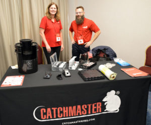 The Catchmaster crew of Kim Geissel, Northeasten US and Eastern Canada Regional Manager, stands alongside Chris Ernst, the Director of Brand Strategy. PHOTO: MARTY WHITFORD