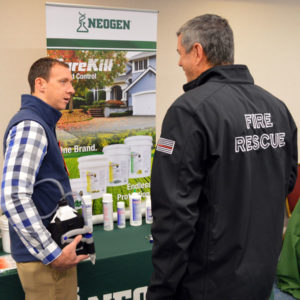 Casey Prewitt, Neogen's Director of Sales at the New York Pest Expo. PHOTO: MARTY WHITFORD