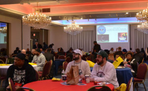 Attendees at the 2019 New York Pest Expo watching the North Jersey Young Marines present the colors and escort Dr. Stan Cope, the event's keynote speaker. PHOTO: DANIELLE PESTA