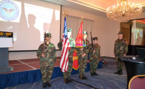 The North Jersey Young Marines presenting the colors at the 2019 New York Pest Expo on Nov. 8, to kick off Veterans Day weekend. PHOTO: DANIELLE PESTA