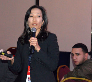 Dr. Faith Oi, Associate Extension Scientist in Urban Entomology at the University of Florida, presenting at the New York Pest Expo. PHOTO: DANIELLE PESTA