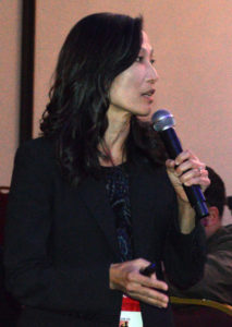 Dr. Faith Oi, Associate Extension Scientist in Urban Entomology at the University of Florida (and a PMP Editorial Advisory Board member), talks to attendees at the New York Pest Expo during her presentation "Defending the Homeland Against Invasive Ants." PHOTO: MARTY WHITFORD