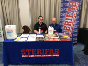 The Sterifab team of Spencer Goldrich and Mark House at the 2019 New York Pest Expo. PHOTO: MARTY WHITFORD