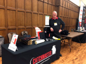 Dr. Stan Cope stand alongside the Catchmaster booth at the 2020 Purdue Pest Management Conference. He also presented on the first day of the event. PHOTO: HEATHER GOOCH