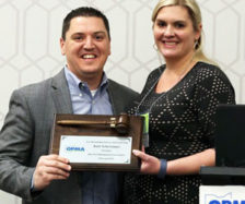 Molly Patton-Marsh and outgoing president of the OPMA, Kurt Scherzinger. PHOTO: OPMA
