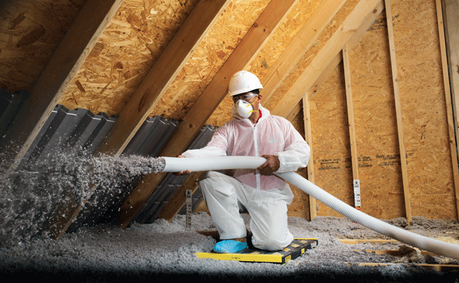 The insulation blow-in process uses equipment that is minimally disruptive to occupants. PHOTO: PEST CONTROL INSULATION