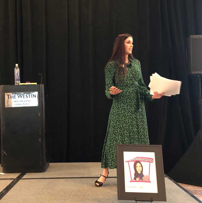 Mandy Berkowitz, founder of The Image Marketing Group, was keynote speaker at ServSuite University 2020. She shared a seven-part marketing framework to help companies communicate more effectively with customers. PHOTO: DIANE SOFRANEC/PMP