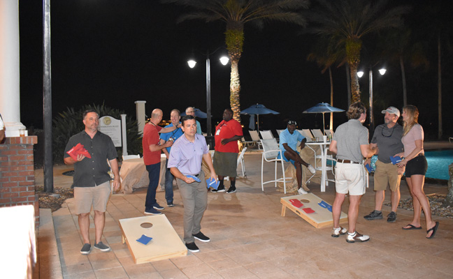 The BBQ dinner on Thursday night included corn hole tournaments. PHOTO: PMP STAFF