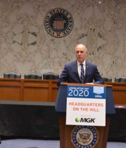 Bob Casey (D-Pa.) told those gathered for the Headquarters on the Hill Luncheon that PMPs' work may be appreciated more with the recent heightened awareness of public health. PHOTO: PMP STAFF