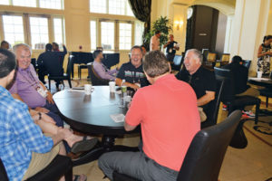 The Reunion Resort’s lobby served as a de facto “bullpen” for attendees who were between meetings and wanted to network with their colleagues with a cup of coffee and a snack. PHOTO: PMP STAFF