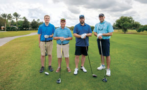 The golf scramble second-place foursome consisted of, from left, the father-and-son duo of Howard and Conner Bright, Anti-Pesto Bug Killers; Ray Olschewski, ACE, Bird Barrier; and PMP parent company North Coast Media President Kevin Stoltman. PHOTO: LOU FERRARO, PARK SOUTH PHOTOGRAPHY