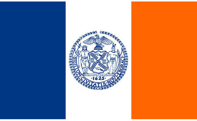 The official flag of New York City. SOURCE: WWW1.NYC.GOV