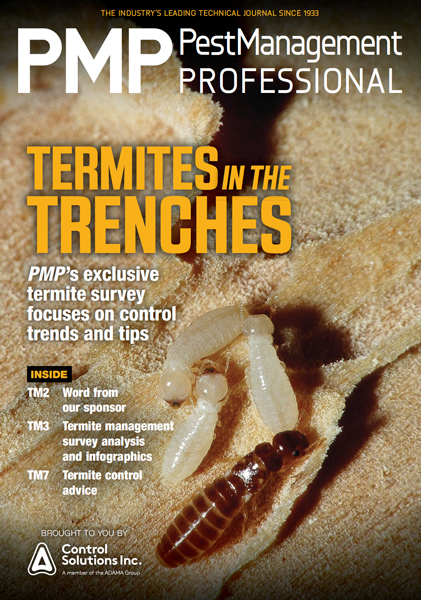 2020 Termite Management Survey Supplement (ON THE COVER: PHOTO COURTESY OF, AND COPYRIGHTED BY, GENE WHITE, PMIMAGES@EARTHLINK.NET)