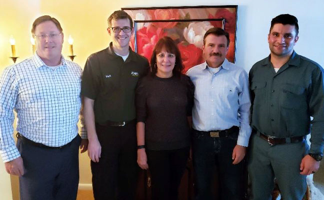 From left are Plunkett’s Scott Steckel and Mark Goodman with Johnstown's Trina, Don and Carlo Cortese. PHOTO: THE POTOMAC CO.