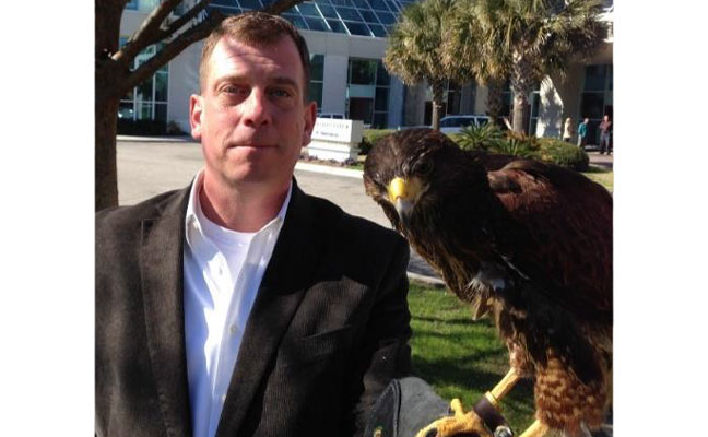 Gregg Schumaker and a friend. PHOTO: WILDLIFE CONTROL SUPPLIES