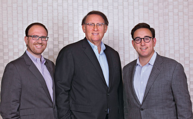 Second-generation President and CEO Steve Frisch is flanked by his sons Jonathan, VP of sales and marketing, left; and Jeffrey, VP of operations.