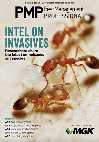 Intel on Invasives (ON THE COVER, PHAROH ANTS, PHOTO: COURTESY OF, AND COPYRIGHTED BY, GENE WHITE, PMIIMAGES@EARTHLINK.NET)