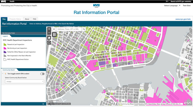 SCREENSHOT: NYC RAT PORTAL