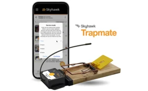 Cell phone display with remote on snap trap