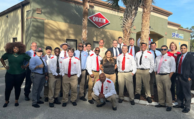 The Orkin team at the new Fort Myers, Fla., branch on Jan. 10. PHOTO: ORKIN