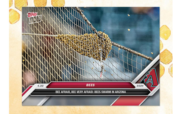 Topps has made a limited-edition card for the event. The bees received the flip side treatment. Learn more at https://www.topps.com/collections/cards-collectibles/topps-now