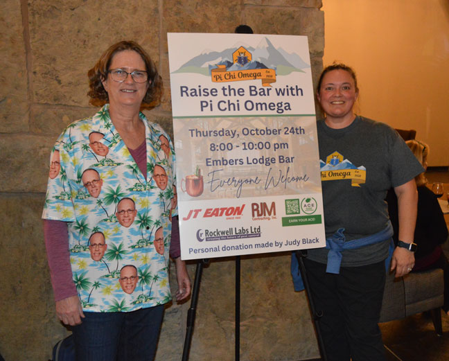 Pest control industry fraternity Pi Chi Omega held its Raise the Bar event Thursday evening to raise funds for scholarships. PMP Hall of Famer Judy Black, BCE, (Class of 2019), who retired in August as Rollins Inc.’s former VP of quality assurance and entomology, catches up with BASF’s VP of technical Desiree Straubinger, BCE, a PMP Editorial Advisory Board member. PHOTO: PMP STAFF