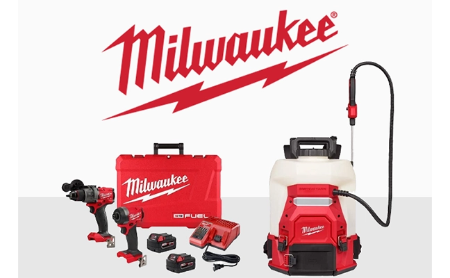 Milwaukee Tool group shot with logo