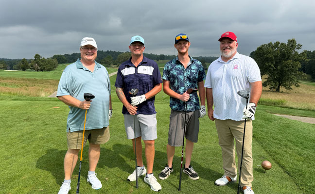 Team AAC won the golf event. From left are Mike Corbitt (Veseris, retired), Tracy Sullivan (AAC), Steven Timmons (Reliable Exterminators) and Jack Searls (AAC). (Photo: IPMA)