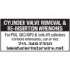 CYLINDER VALVE REMOVAL & RE-INSERTION WRENCHES