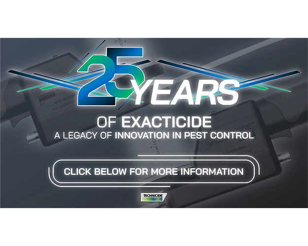 Graphic celebrating 25 years of Exacticide