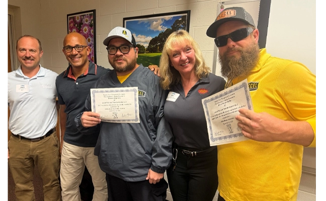 From left: Jason Meyers, PhD, John Reid, Ernesto Magoncia, Dini Miller, PhD and David Keffer. IMAGE: VPMA
