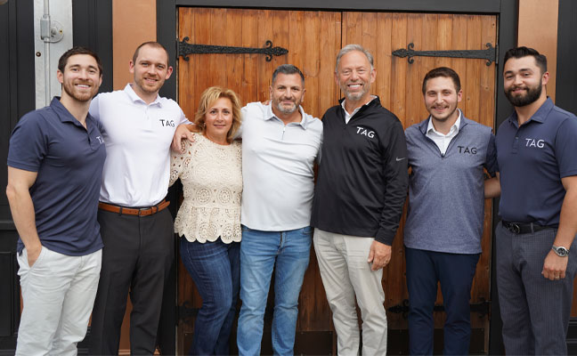 From left: Chris Aust, Jake Hart, Danielle Bisaillon, David Bisaillon, Stuart Aust, Dan Aust, and Nick Aust.

IMAGE: THE AUST GROUP
