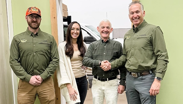Pictured from left: Adam Causey, Noosa Pest management director, Claire Conway, Noosa Pest director of communications, Mike Tullos, HomeWorks Pest Control owner and Fred Wingate, Noosa Pest Management pwner
