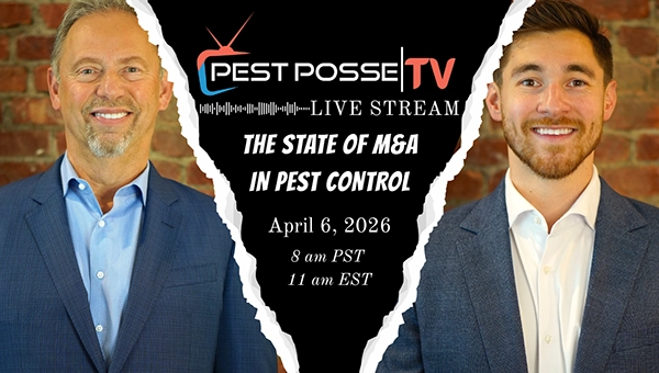 The live stream will take place on April 6, 2026 at 11 a.m. Eastern. IMAGE: PEST POSSE TV