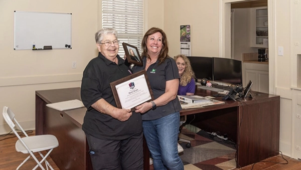 Marty Keane receives her induction into the WIPC HOF. IMAGE: WIPC