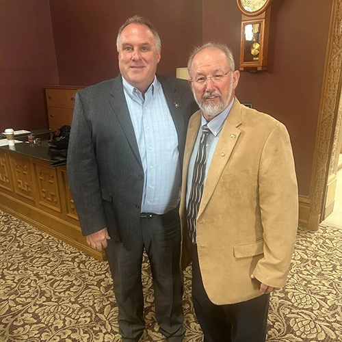 PPMA President Chris Snyder with House Agriculture Republican Committee Chair Dan Moul, who spoke at the legislative luncheon hosted by PPMA. IMAGE: PPMA