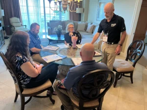 PMP VP of Content and Group Manager Marty Whitford presents PCU.net to attendees in the 'Meet the Editors' suite. IMAGE: PMP STAFF