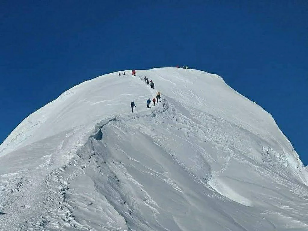 Mera peak summit IMAGE: PEAK FOR PARKINSONS