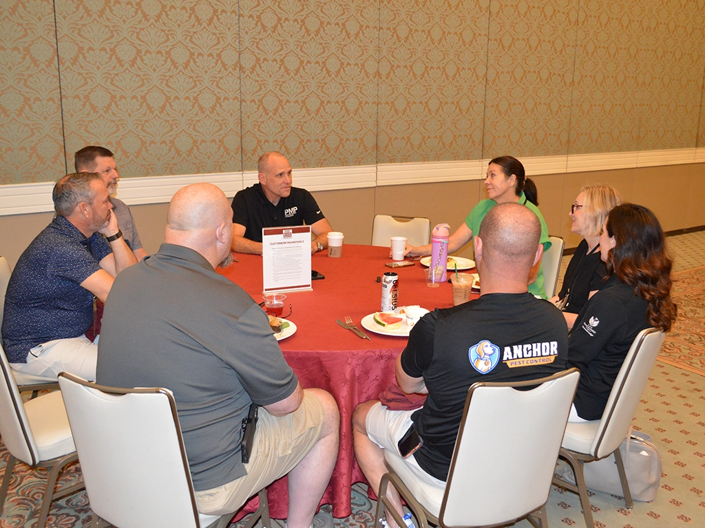 Attendees speak about their customer insights with PMP's own Mike Joyce.