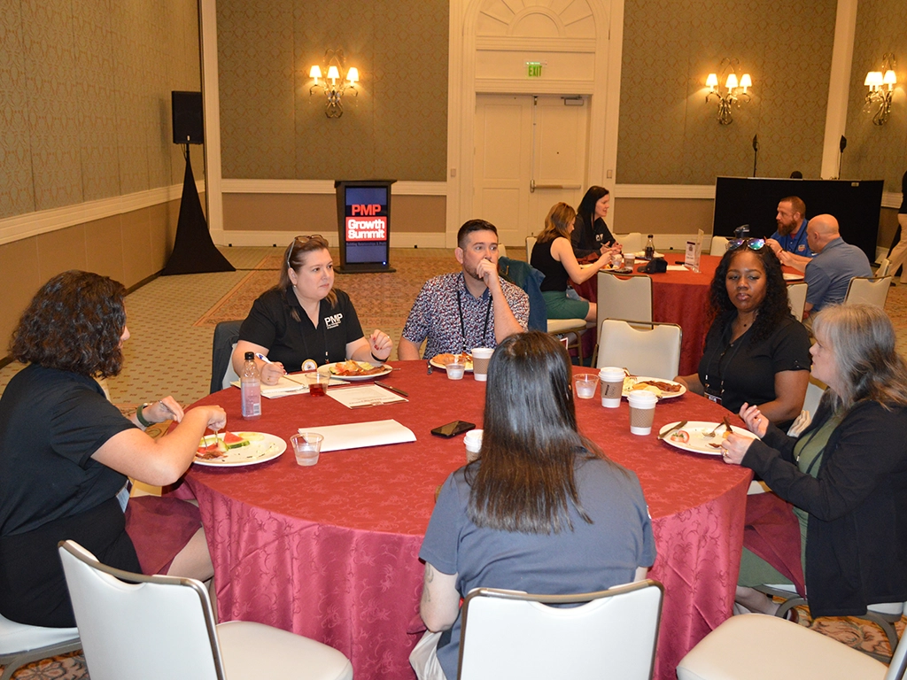 Editor-in-chief, Heather Gooch discusses industry obstacles with attendees. IMAGE: PMP STAFF